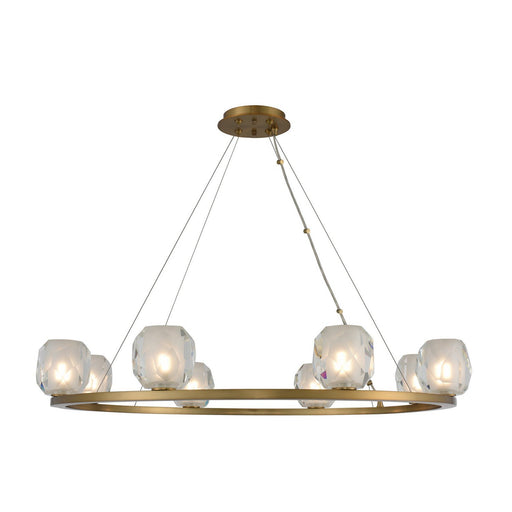 Stella 8-Light LED Chandelier in Winter Brass