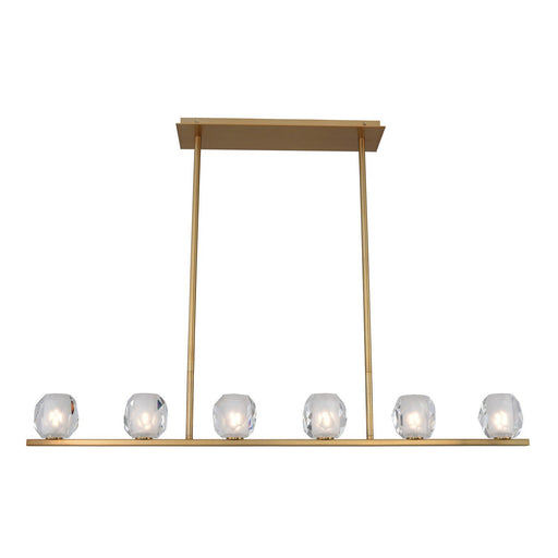 Stella LED Island Chandelier in Winter Brass