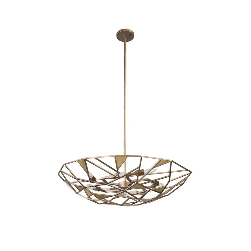 Esmeralda 6-Light Convertible Pendant in Pearlized Antique Brass