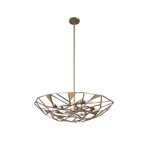 Esmeralda 6-Light Convertible Pendant in Pearlized Antique Brass
