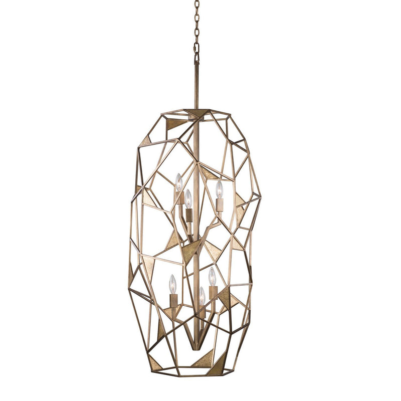 Esmeralda 6-Light Chandelier in Pearlized Antique Brass