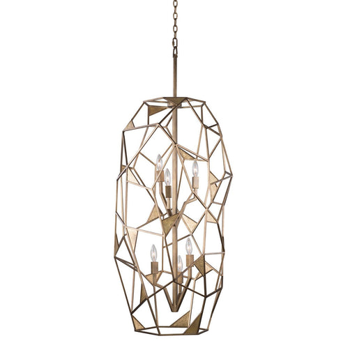 Esmeralda 6-Light Chandelier in Pearlized Antique Brass