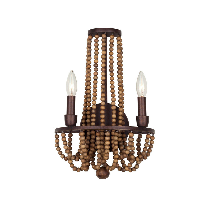 Beechwood 2-Light Wall Sconce in Royal Mahogany