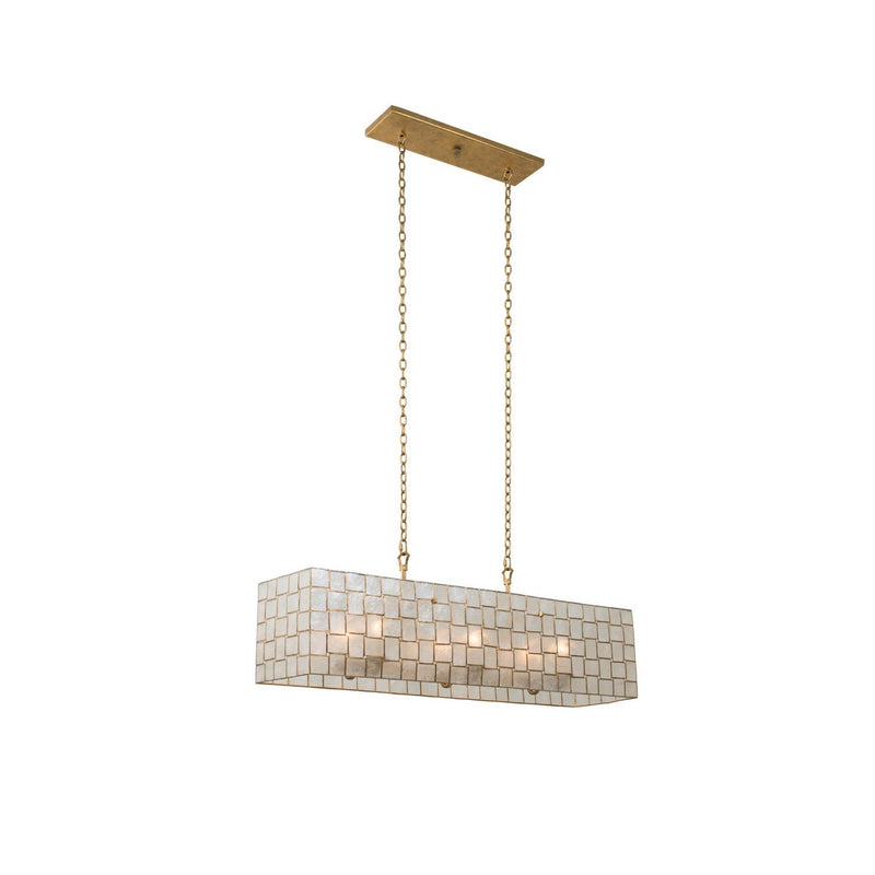 Roxy 6-Light Island Chandelier in Oxidized Gold Leaf