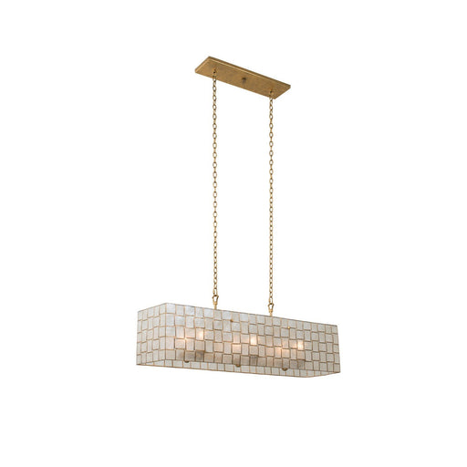 Roxy 6-Light Island Chandelier in Oxidized Gold Leaf