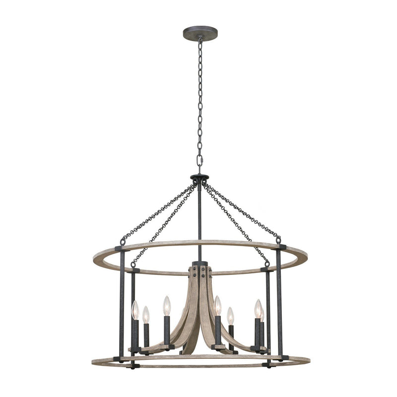 Middleton 8-Light Chandelier in Natural Iron