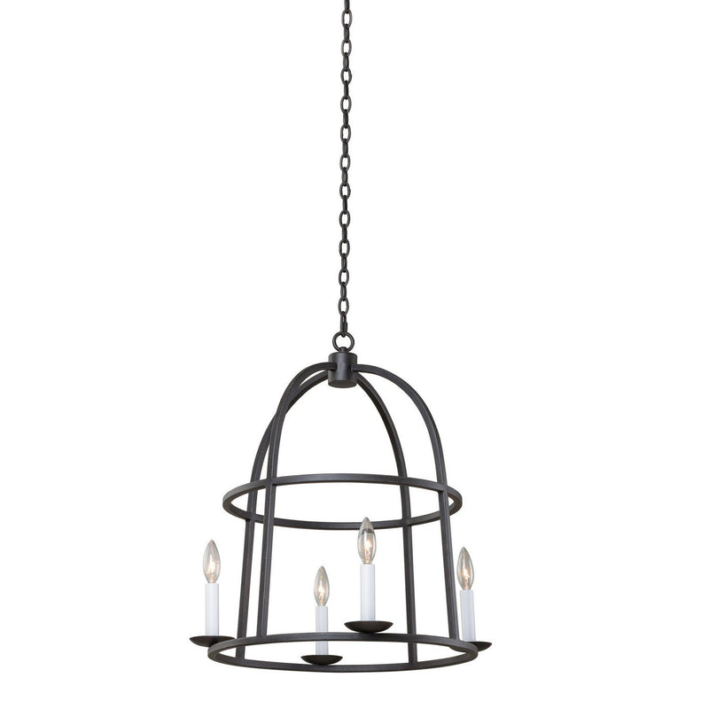 Wickenburg 4-Light Chandelier in Black Iron