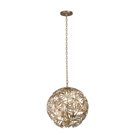 Jardin 4-Light Pendant in Oxidized Gold Leaf