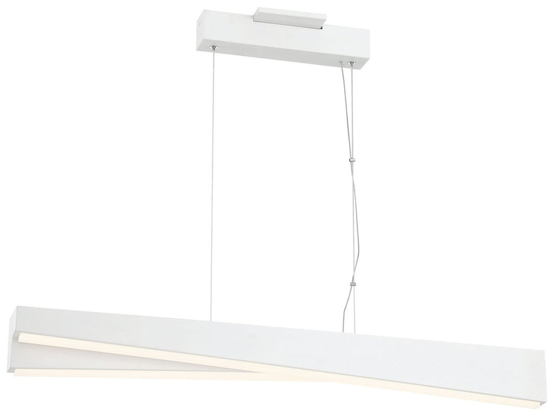So Inclined 35.5" LED Linear Pendant in Sand White