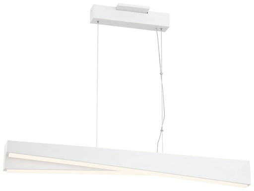 So Inclined 35.5" LED Linear Pendant in Sand White