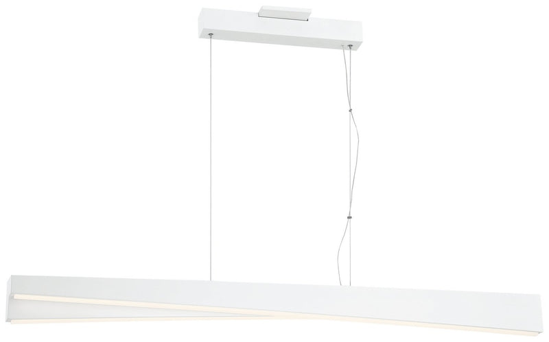 So Inclined 49" LED Linear Pendant in Sand White