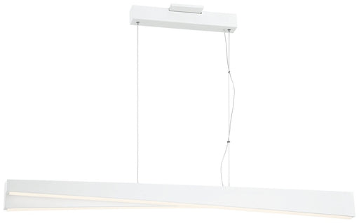So Inclined 49" LED Linear Pendant in Sand White