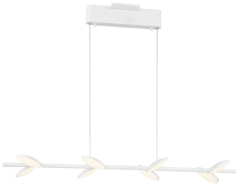 Eyespy 8-Light LED Island Chandelier in Matte White