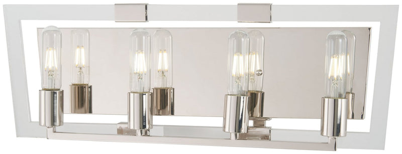 Crystal Chrome 4-Light Bath Vanity Light in Polished Nickel