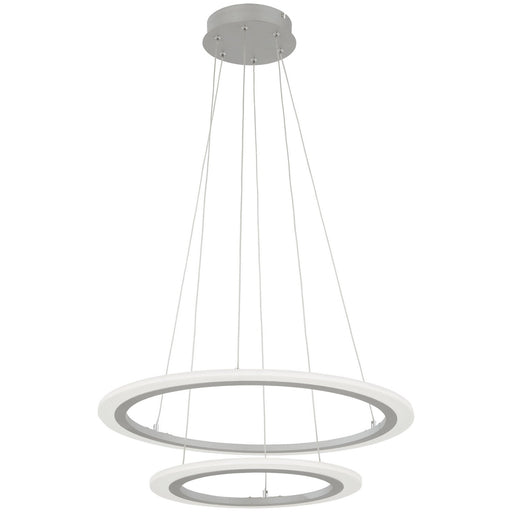 Discovery 24" Multi-Tier LED Pendant in Silver