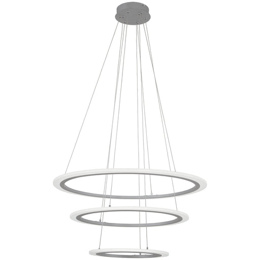 Discovery 31" Multi-Tier LED Pendant in Silver