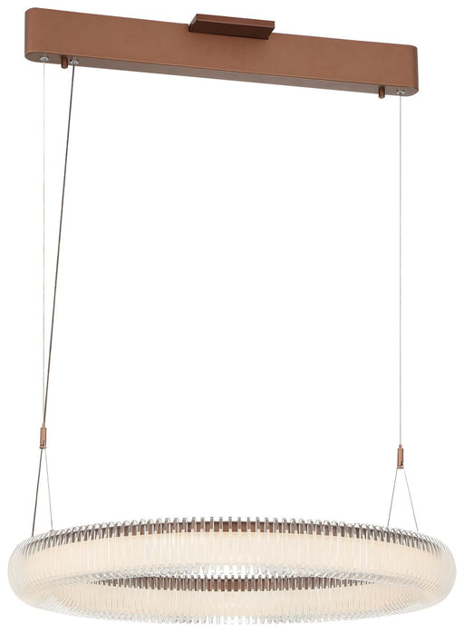 Roulette Small LED Pendant in Satin Bronze