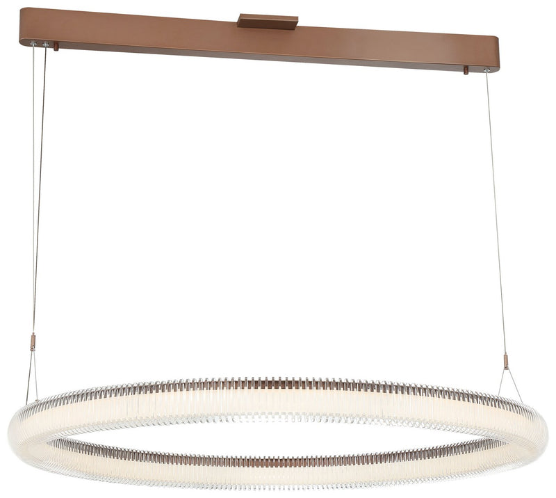 Roulette Large LED Pendant in Satin Bronze