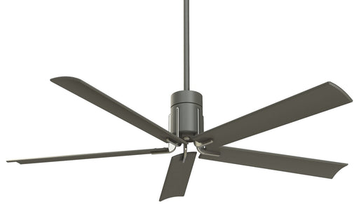 Clean 60" LED Ceiling Fan in Grey Iron with Brushed Nickel