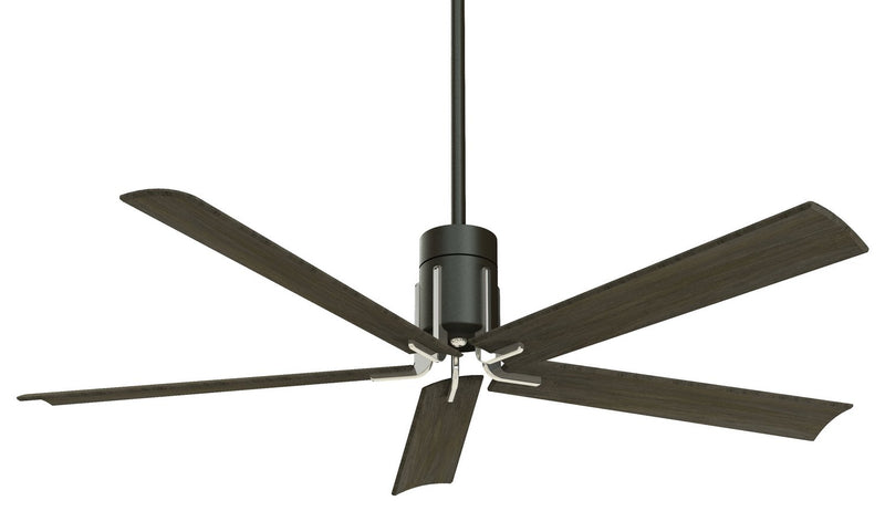 Clean 60" LED Ceiling Fan in Matte Black/Brushed Nickel / Urban Walnut