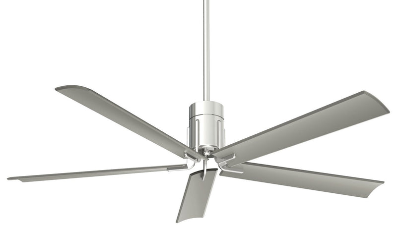 Clean 60" LED Ceiling Fan in Polished Nickel / Silver