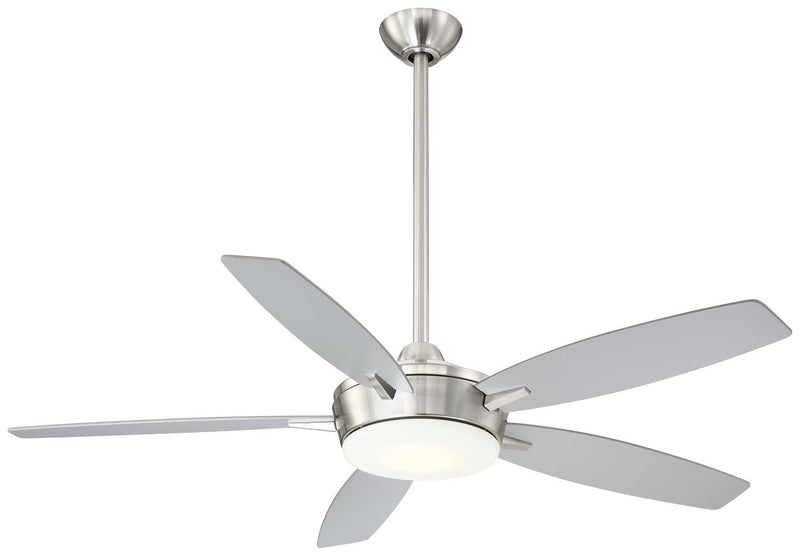 Espace 52" LED Ceiling Fan in Brushed Nickel with Silver Blades