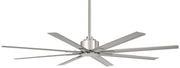 Xtreme H2O 65" Outdoor Ceiling Fan in Brushed Nickel Wet