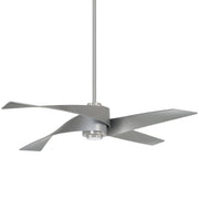 Artemis IV 64" LED Ceiling Fan in Brushed Nickel with Silver Blades