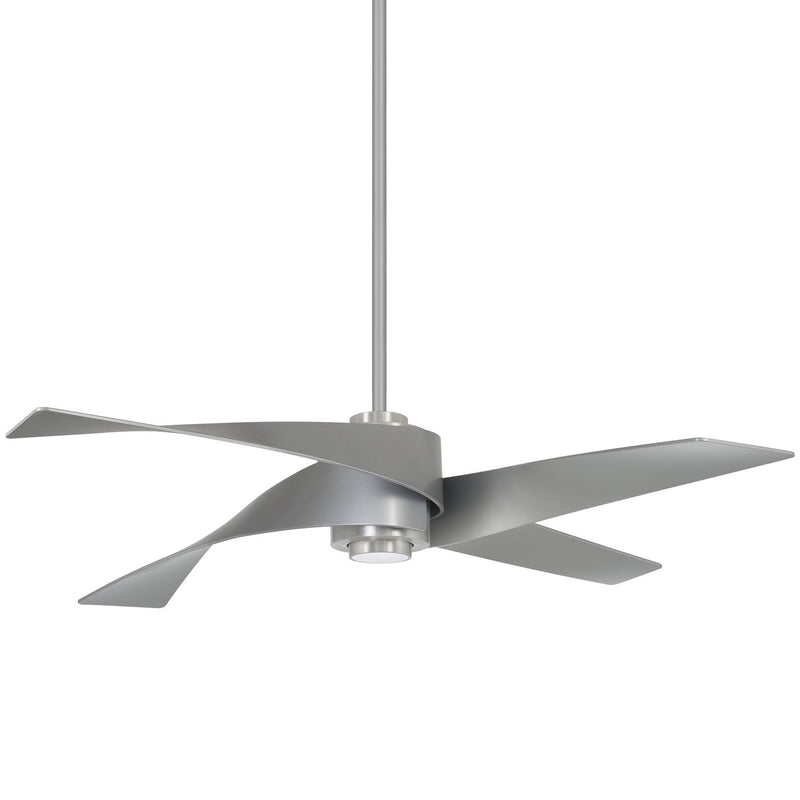 Artemis IV 64" LED Ceiling Fan in Brushed Nickel with Silver Blades