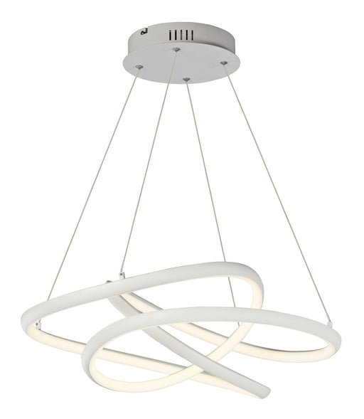 Twisted LED Pendant in Matte White - Lamps Expo