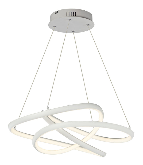 Twisted LED Pendant in Matte White - Lamps Expo