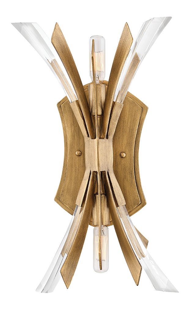 Vida 2-Light Wall Sconce in Burnished Gold