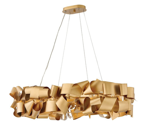 Delfina 6-Light Linear Chandelier in Deluxe Gold