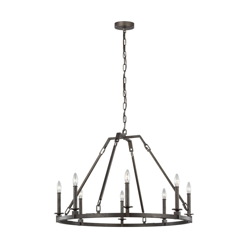 Landen 8-Light Chandelier in Smith Steel