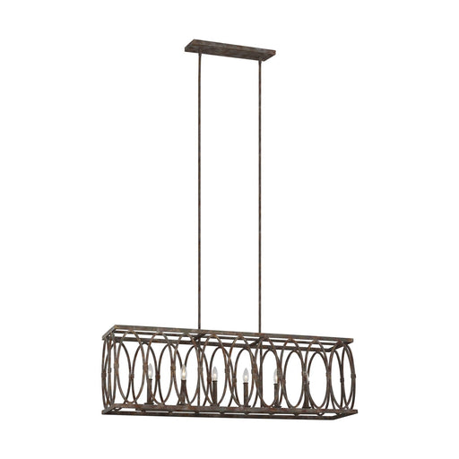 Patrice 6-Light Linear Pendant in Deep Abyss