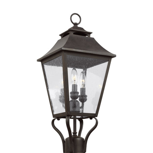 Galena 3-Light Small Outdoor Post Light in Sable