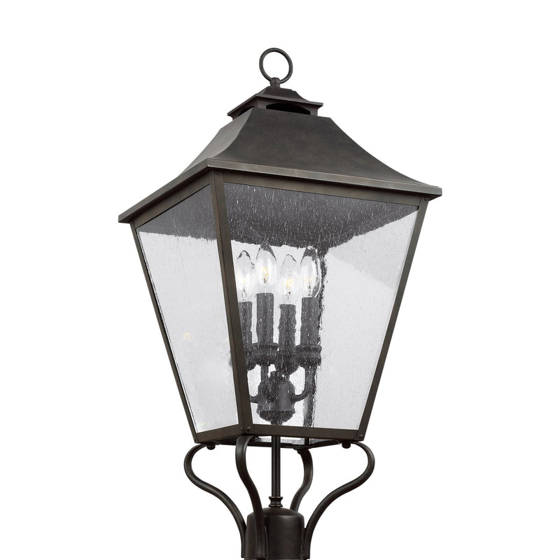 Galena 4-Light Large Outdoor Post Light in Sable