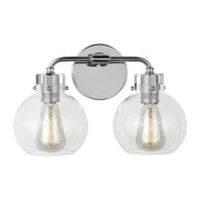 Clara 2-Light Bath Vanity Light in Chrome