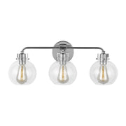 Clara 3-Light Bath Vanity Light in Chrome