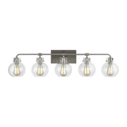 Clara 5-Light Bath Vanity Light in Satin Nickel