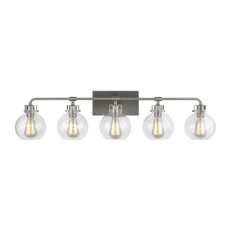 Clara 5-Light Bath Vanity Light in Satin Nickel