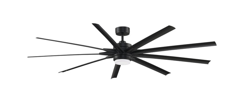 Odyn Custom 84" Outdoor Ceiling Fan with LED Light in Black