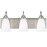 Seville 3-Light Bath Vanity Light in Brushed Nickel