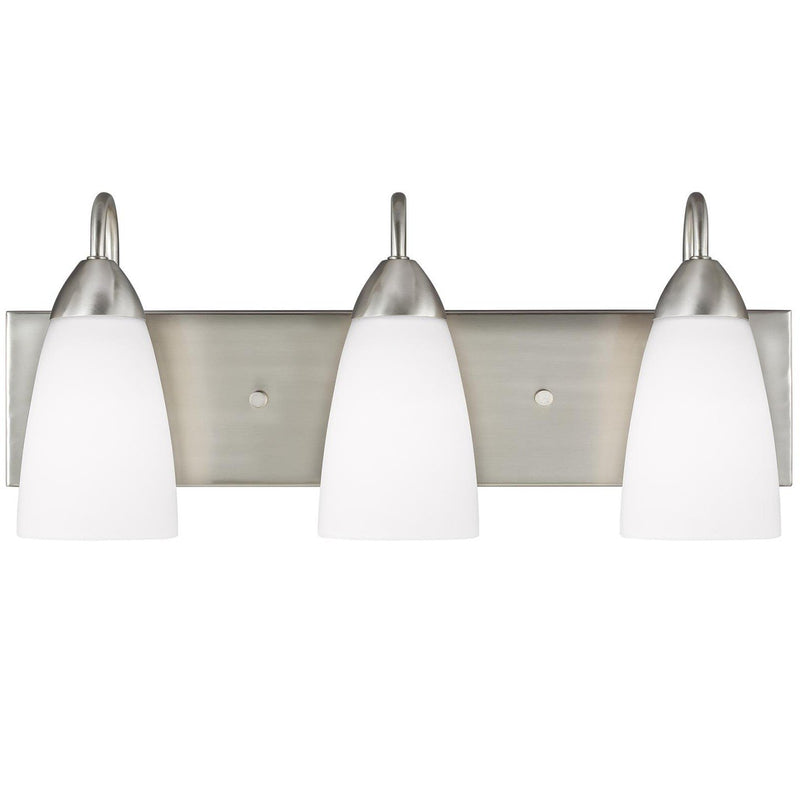Seville 3-Light Bath Vanity Light in Brushed Nickel