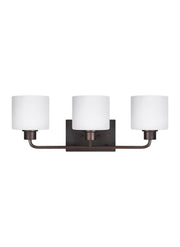 Canfield 3-Light Bath Vanity Light in Bronze
