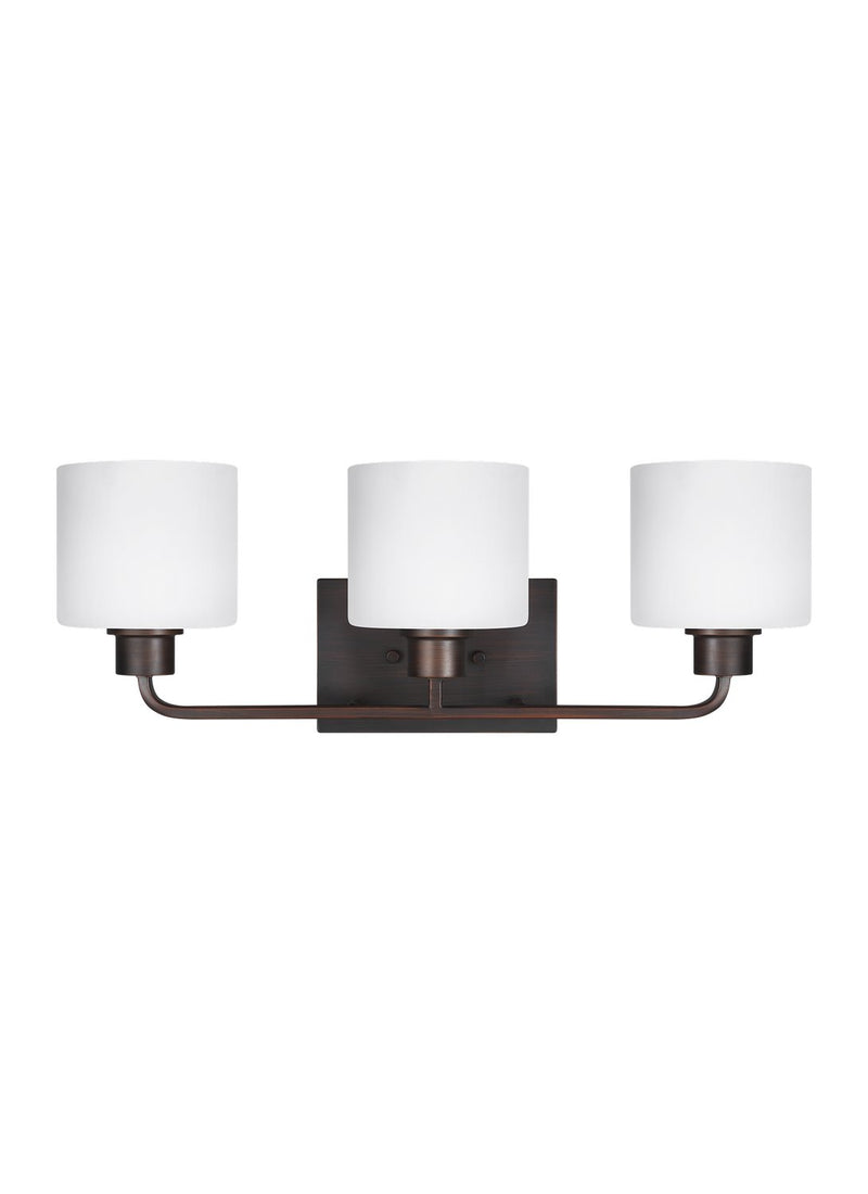 Canfield 3-Light Bath Vanity Light in Bronze