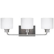 Canfield 3-Light Bath Vanity Light in Brushed Nickel