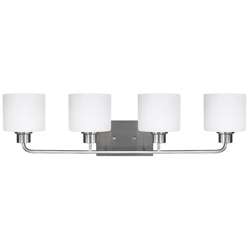 Canfield 4-Light Bath Vanity Light in Brushed Nickel