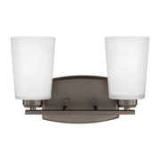 Franport 2-Light Bath Vanity Light in Bronze