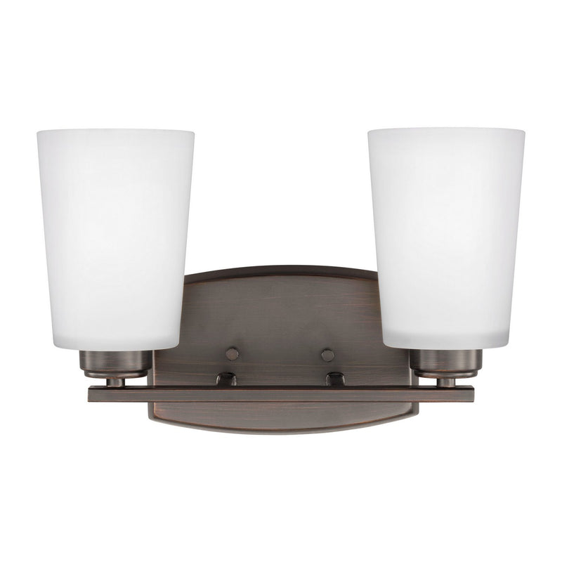 Franport 2-Light Bath Vanity Light in Bronze